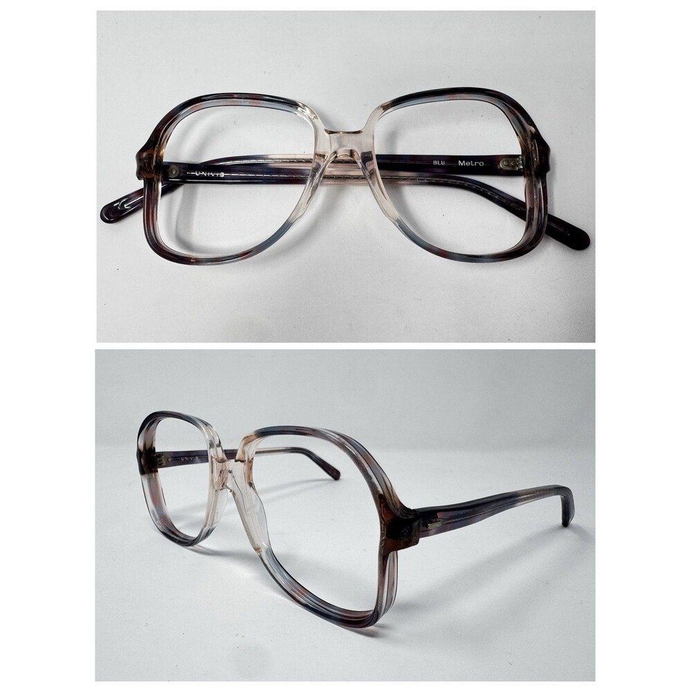 Vintage UNIVIS Metro Eyeglass Frames BLU Pink Blue Fade 48-12-140